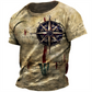 Men's Vintage Map Print T-Shirt