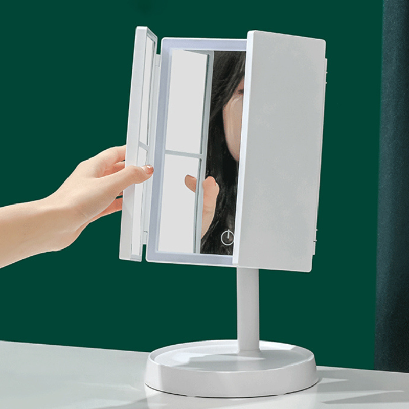 Dimmable Tri-fold Vanity Mirror