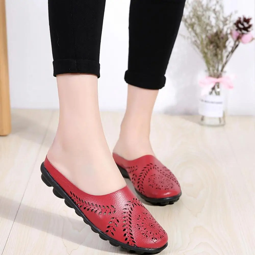 Women's Hollow Leather Flats