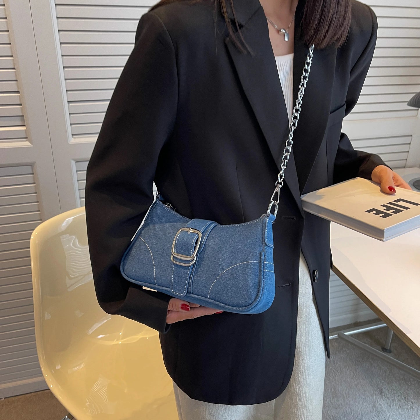 Women's Denim Cross Shoulder Bag